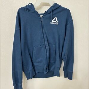 Reebok Navy Zip-Up Hoodie